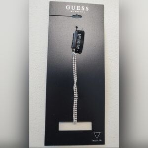 Guess Los Angeles Rhinestone Hairclip Chain Tassel 18" New Carded